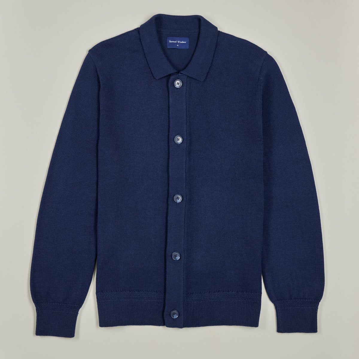 Knitted Cardigan - Navy - Front