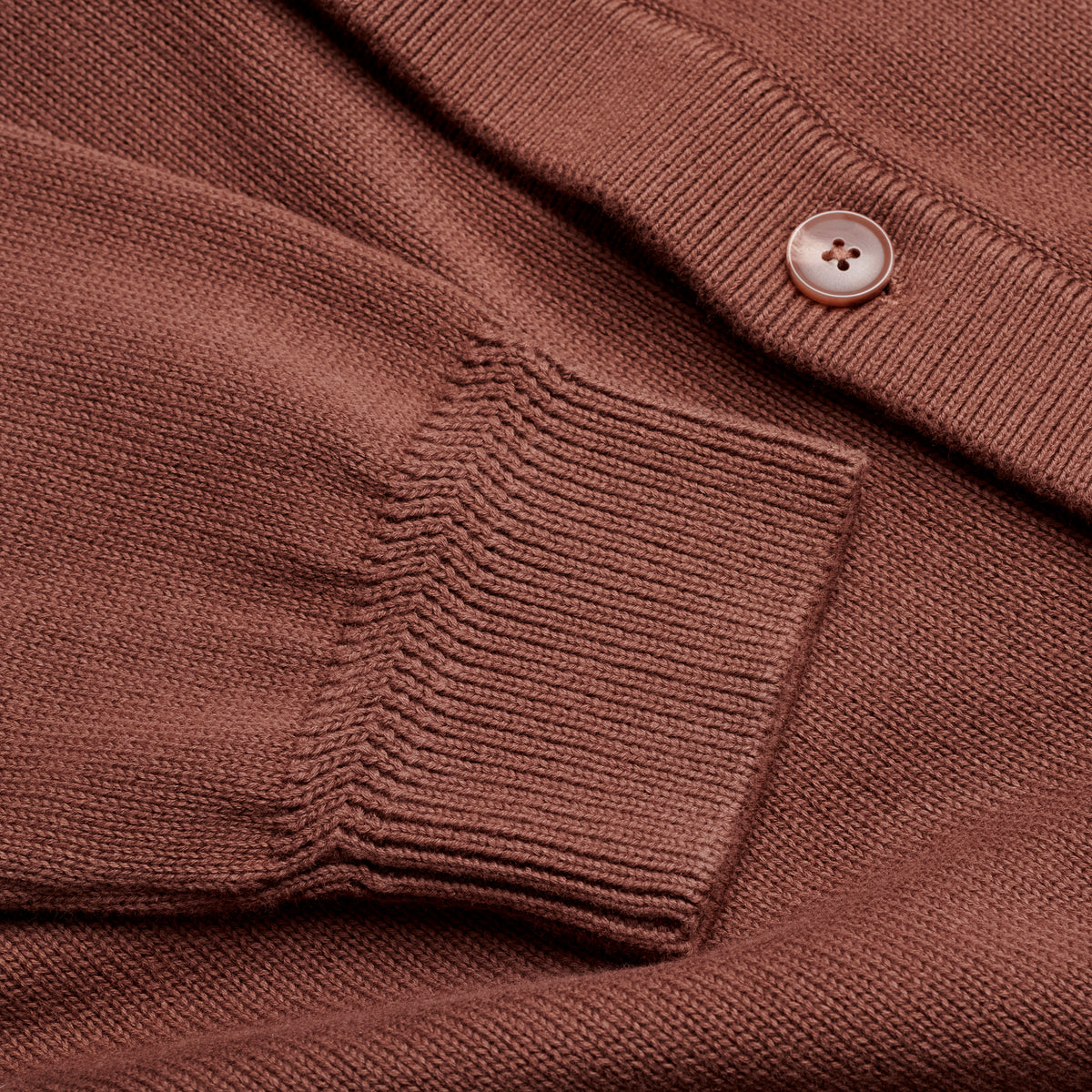 Knitted Cardigan - Chocolate - Sleeve Detail