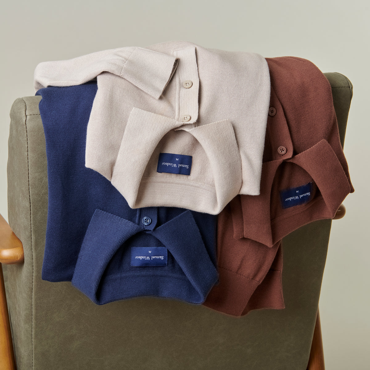 Knitted Polo - Taupe - Group Shot