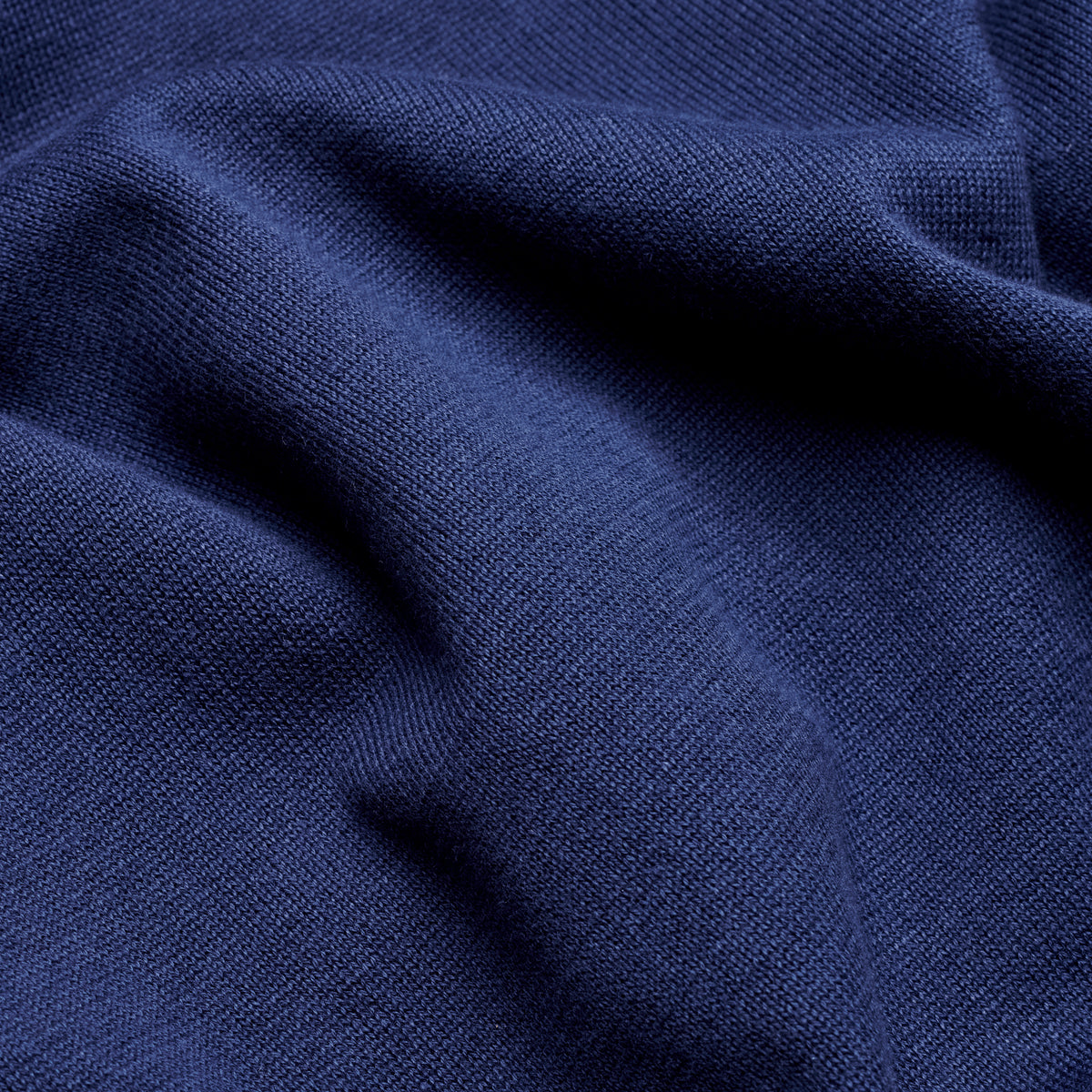 Knitted Polo - Navy - Fabric Detail