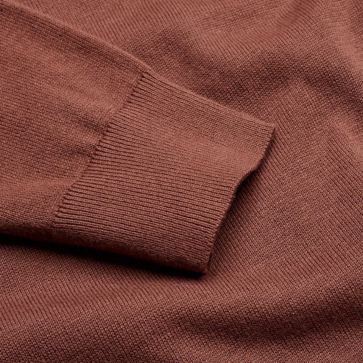 Knitted Polo - Chocolate - Sleeve Detail