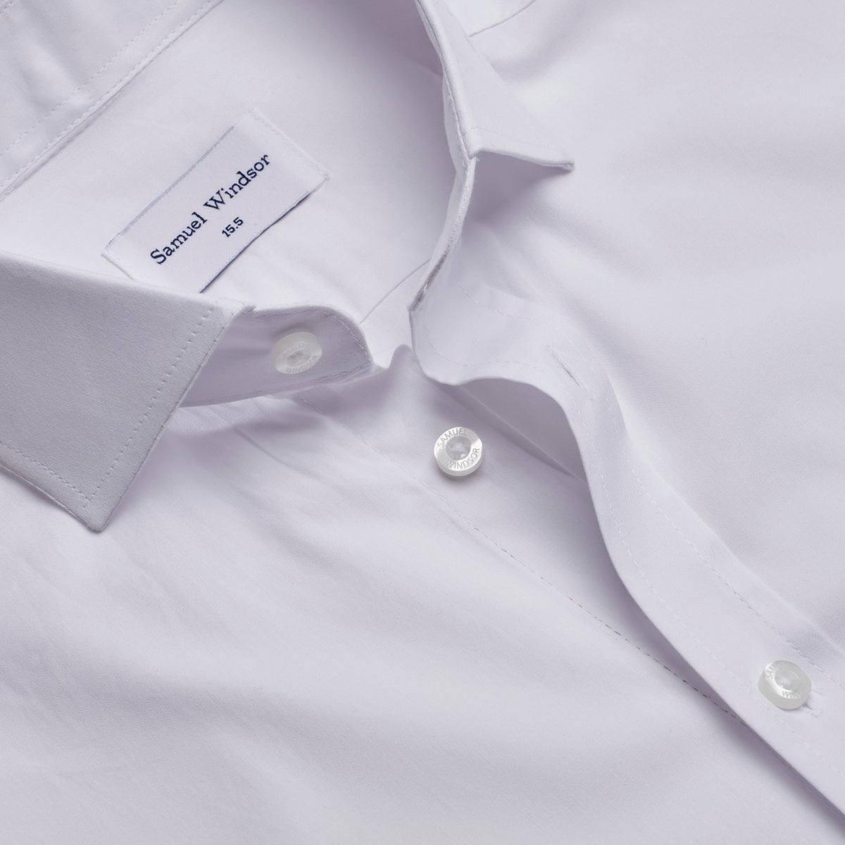 Formal White Shirt - White - Neckline Detail