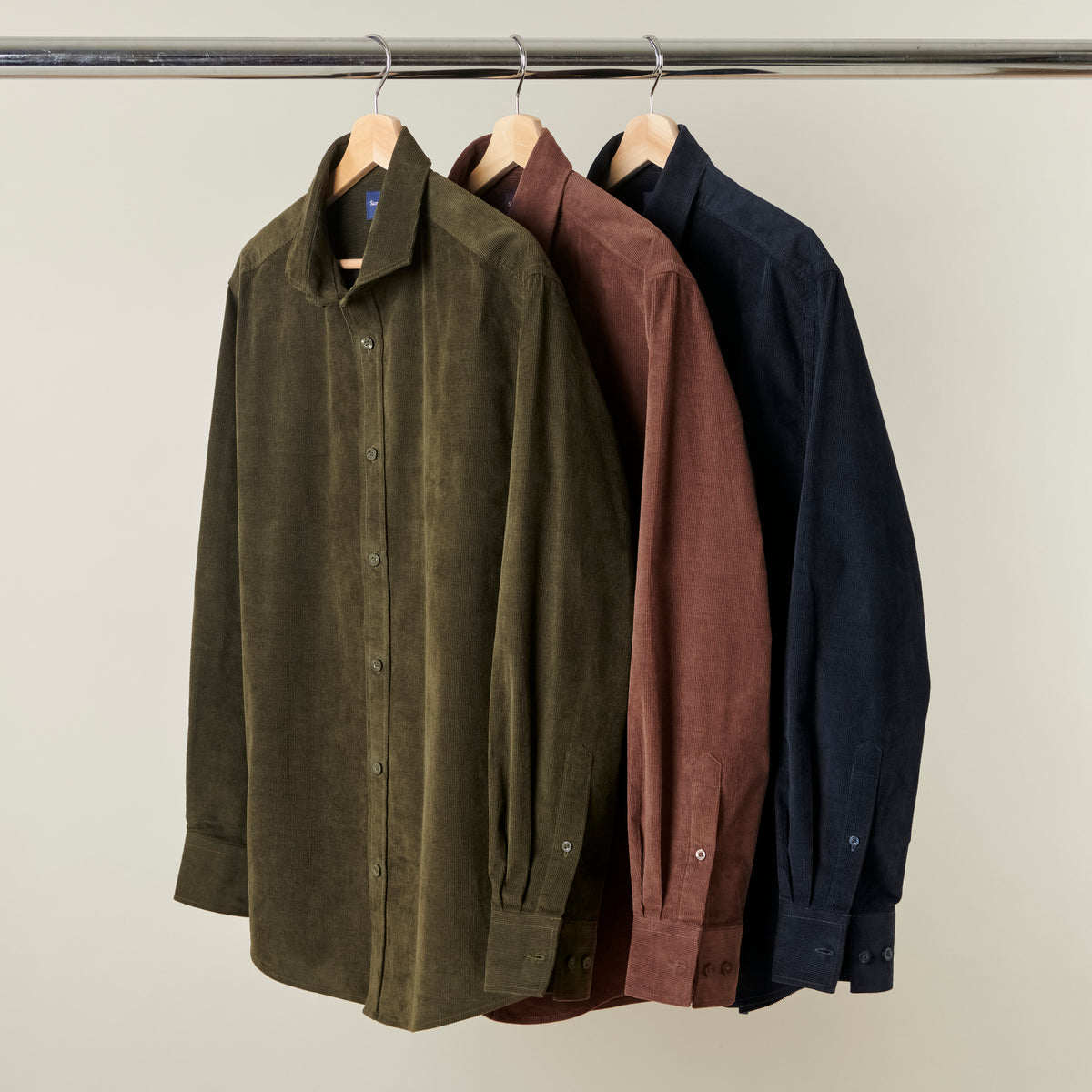 Corduroy Shirt - Navy - Group Shot