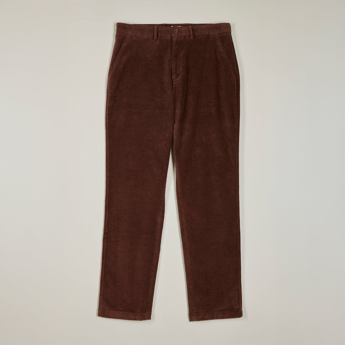Corduroy Trousers - Dark Brown - Front