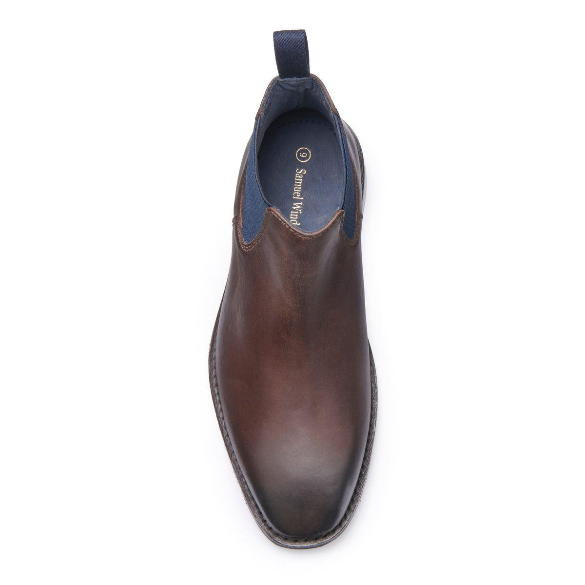 Chelsea Chisel Toe - Bees Wax Brown - overhead view