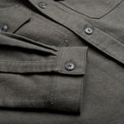 Moleskin Overshirt - Gunmetal - Sleeve Detail