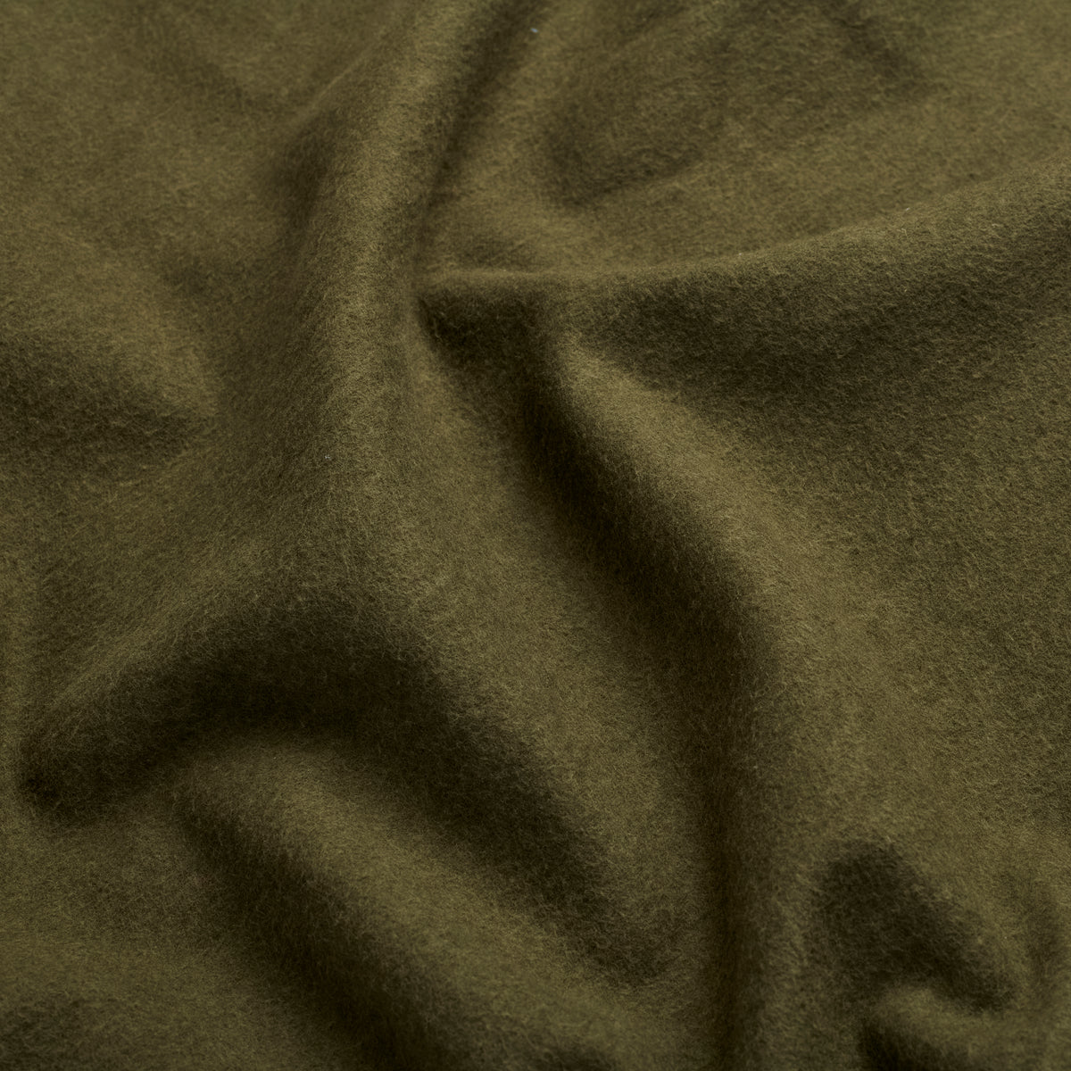 Moleskin Overshirt - Dark Olive - Fabric Detail