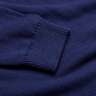 Quarter-Zip Knitted Jumper - Navy - Sleeve Detail