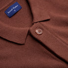 Knitted Cardigan - Chocolate - Neckline Detail