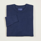 Crew Neck Jumper - Navy - Folded