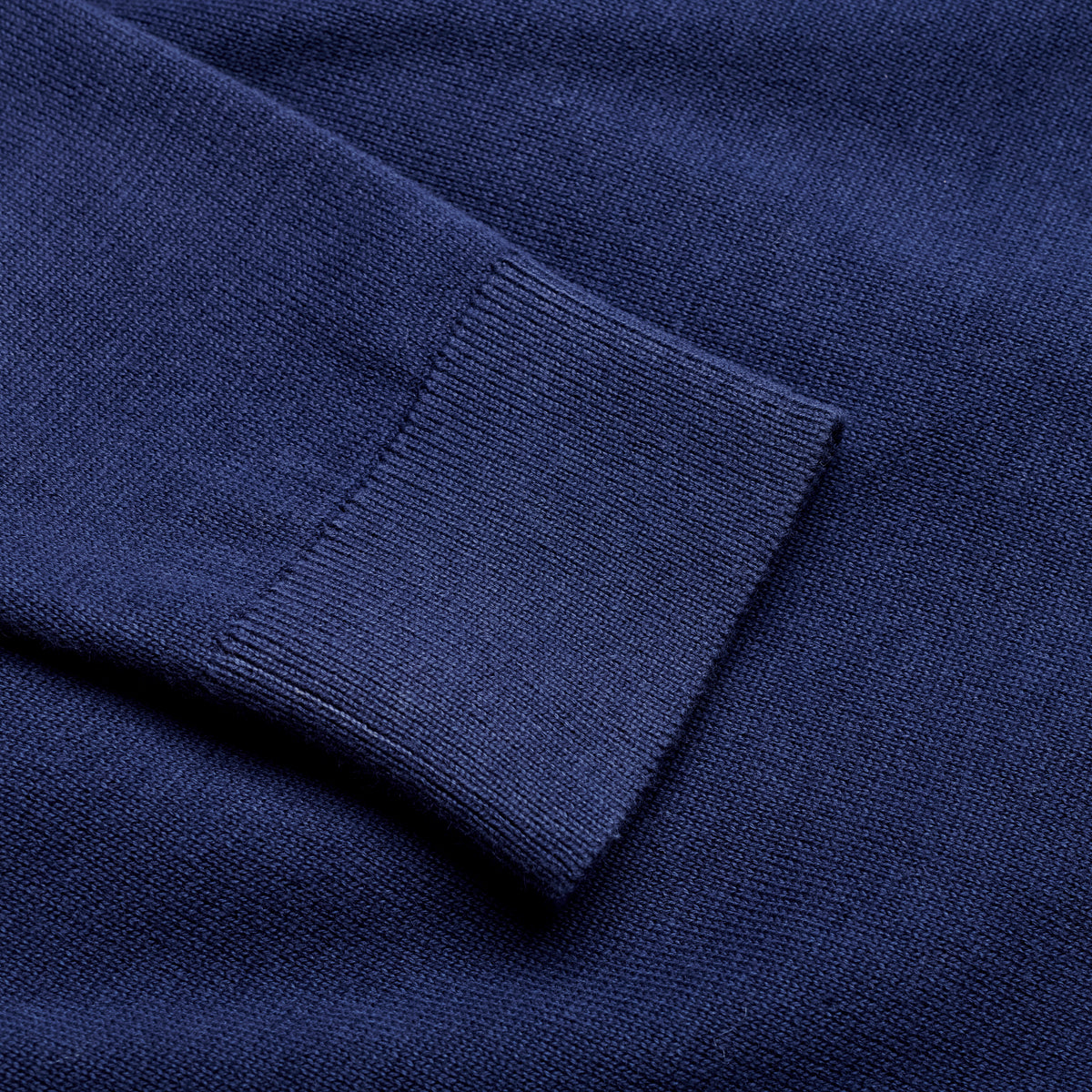 Crew Neck Jumper - Navy - Sleeve Detail