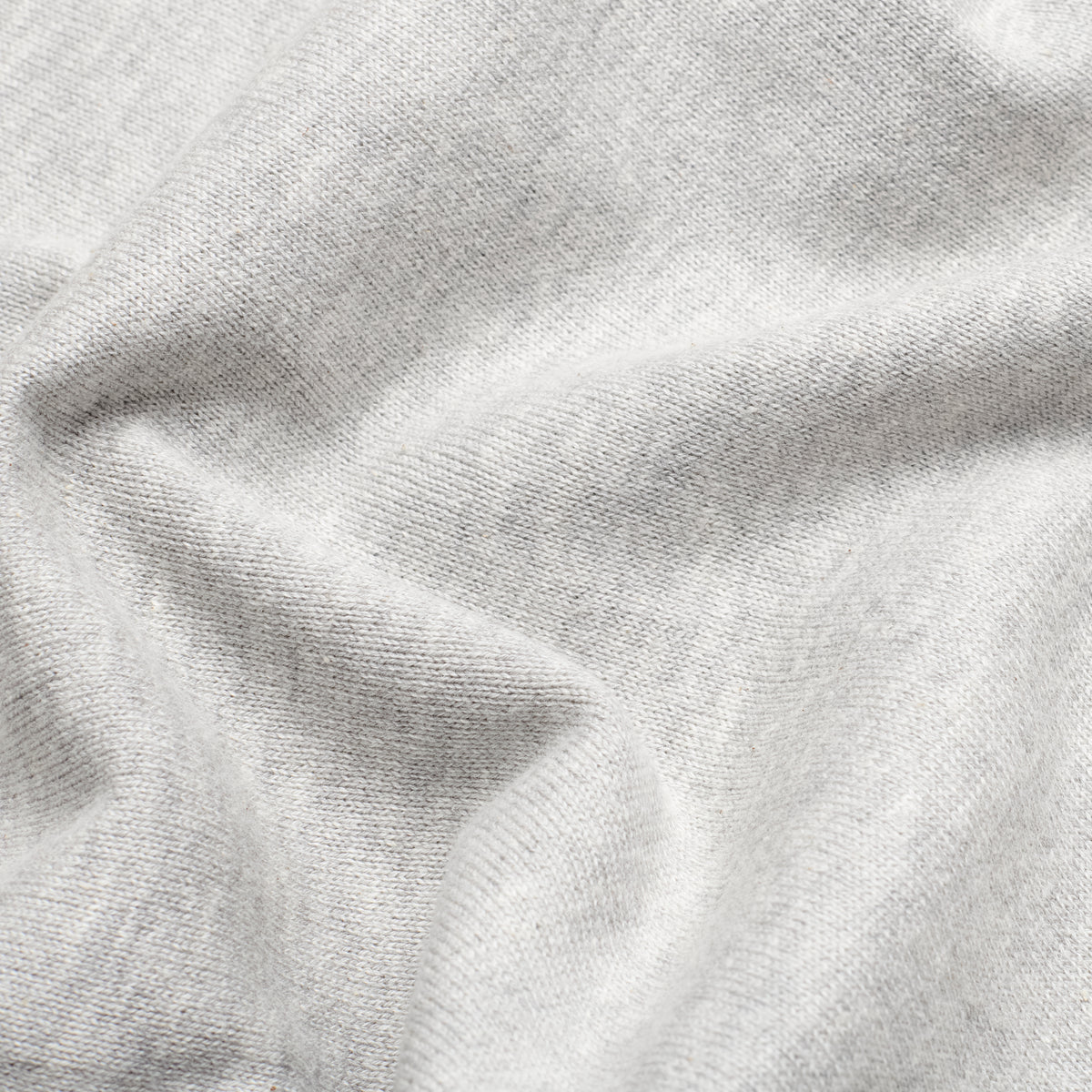 Crew Neck Jumper - Grey - Fabric Detail