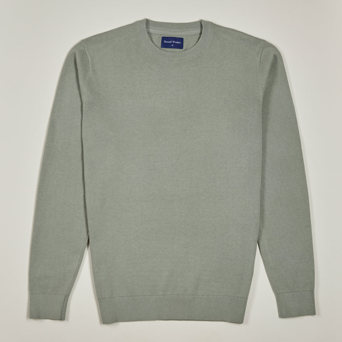 Crew Neck Jumper - Olive - Front