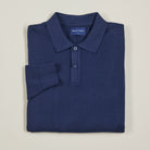 Knitted Polo - Navy - Folded