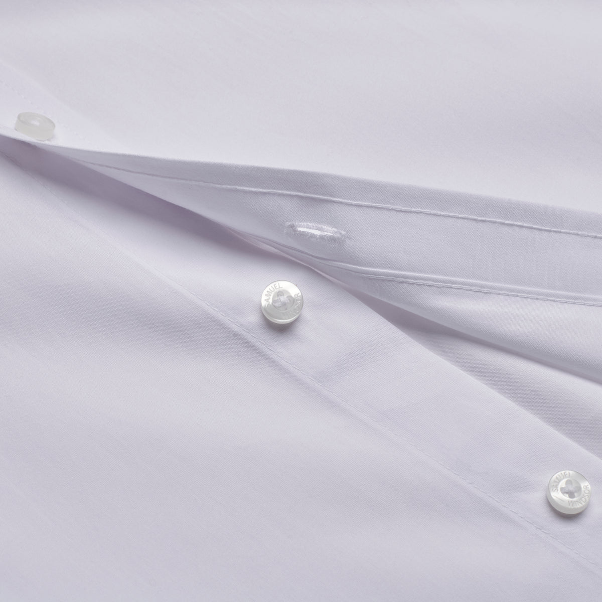 Formal White Shirt - White - Buttons Detail