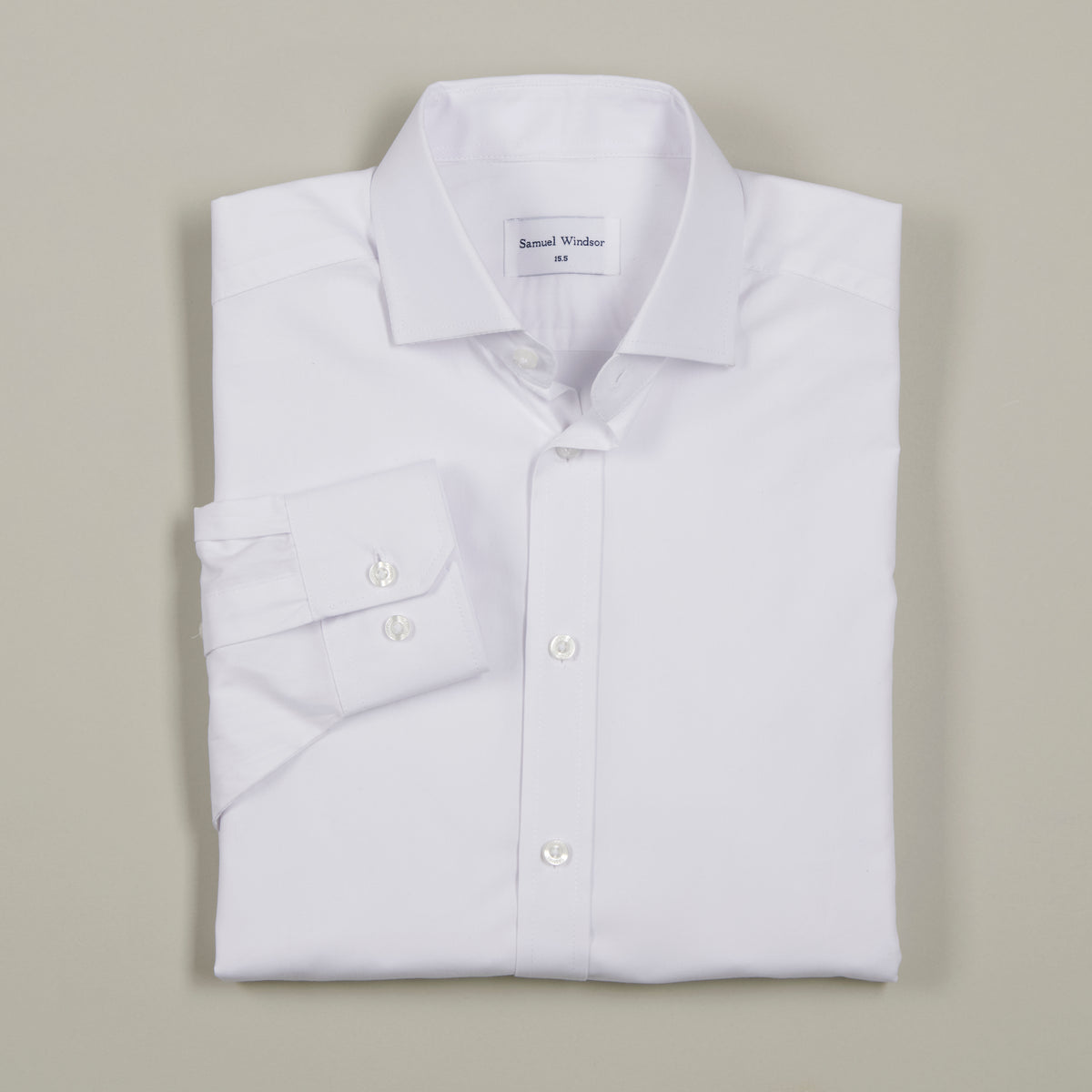 Formal White Shirt - White - Folded
