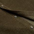Corduroy Shirt - Dark Olive - Buttons Detail