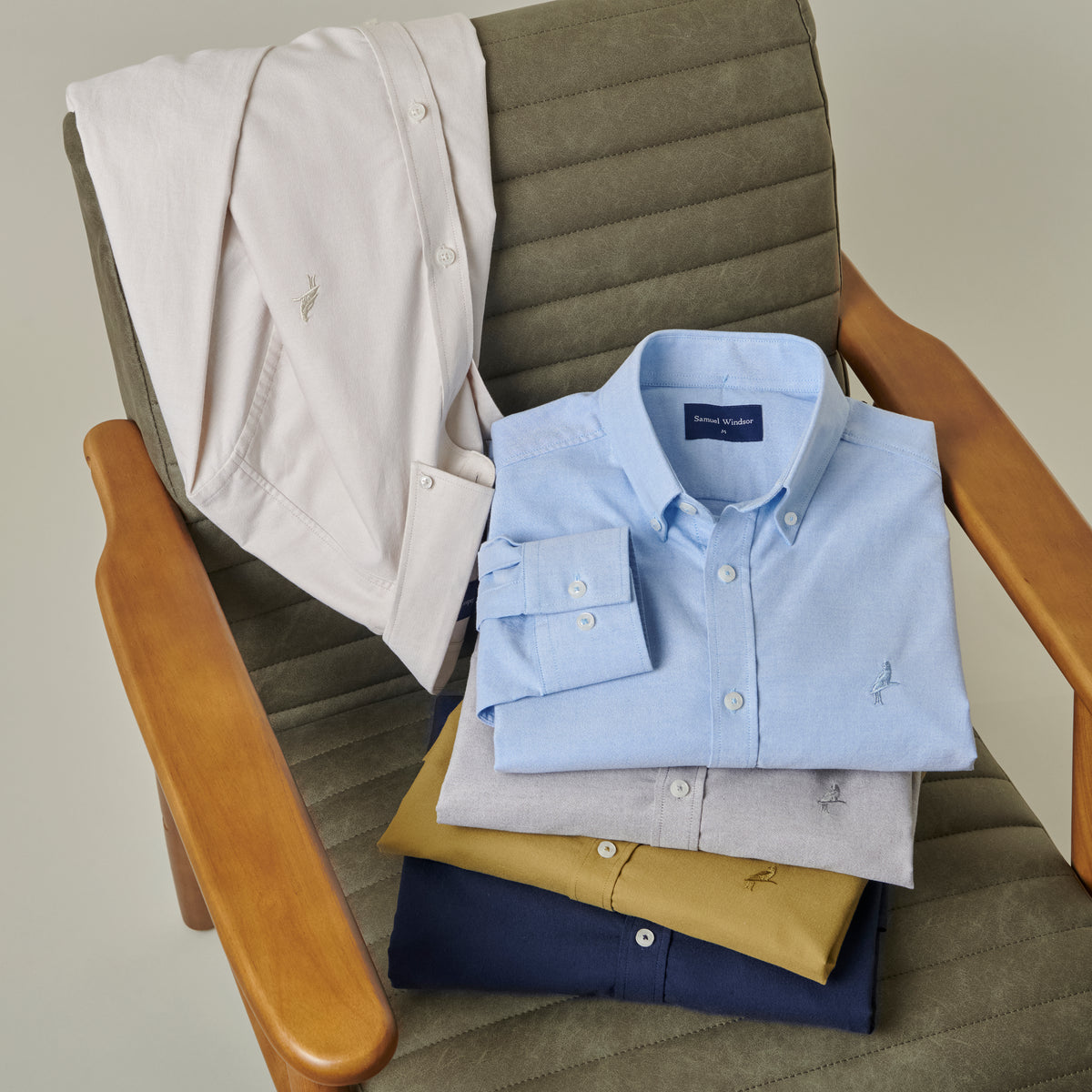 Oxford Shirt - Navy - Group Shot