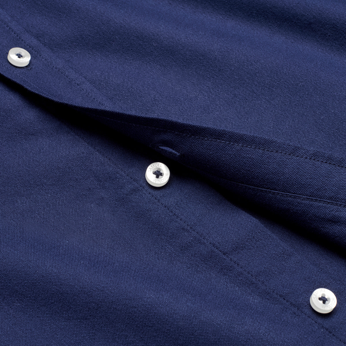 Oxford Shirt - Navy - Buttons Detail