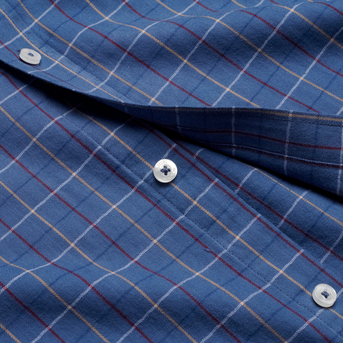 Tattersall Shirt - Langorse - Buttons Detail