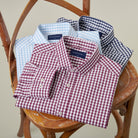 Poplin Shirt - Berry Check - Group Shot