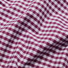 Poplin Shirt - Berry Check - Fabric Detail