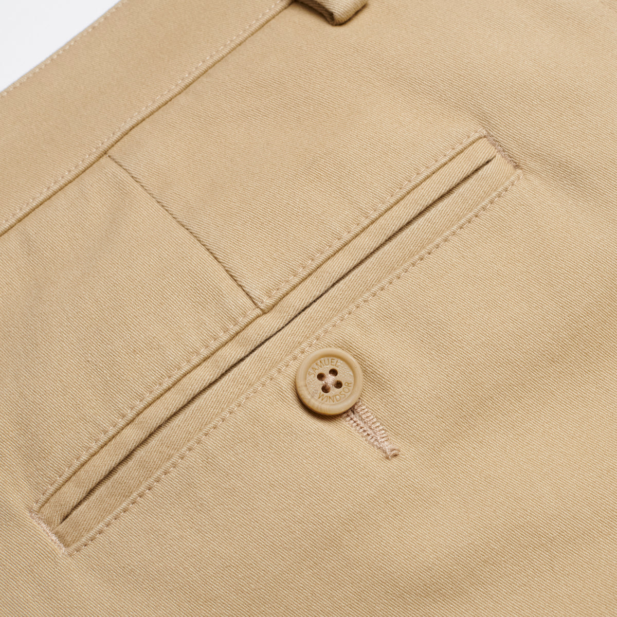 Flat Front Chino - Taupe - Pocket Detail