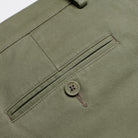 Flat Front Chino - Sage - Pocket Detail