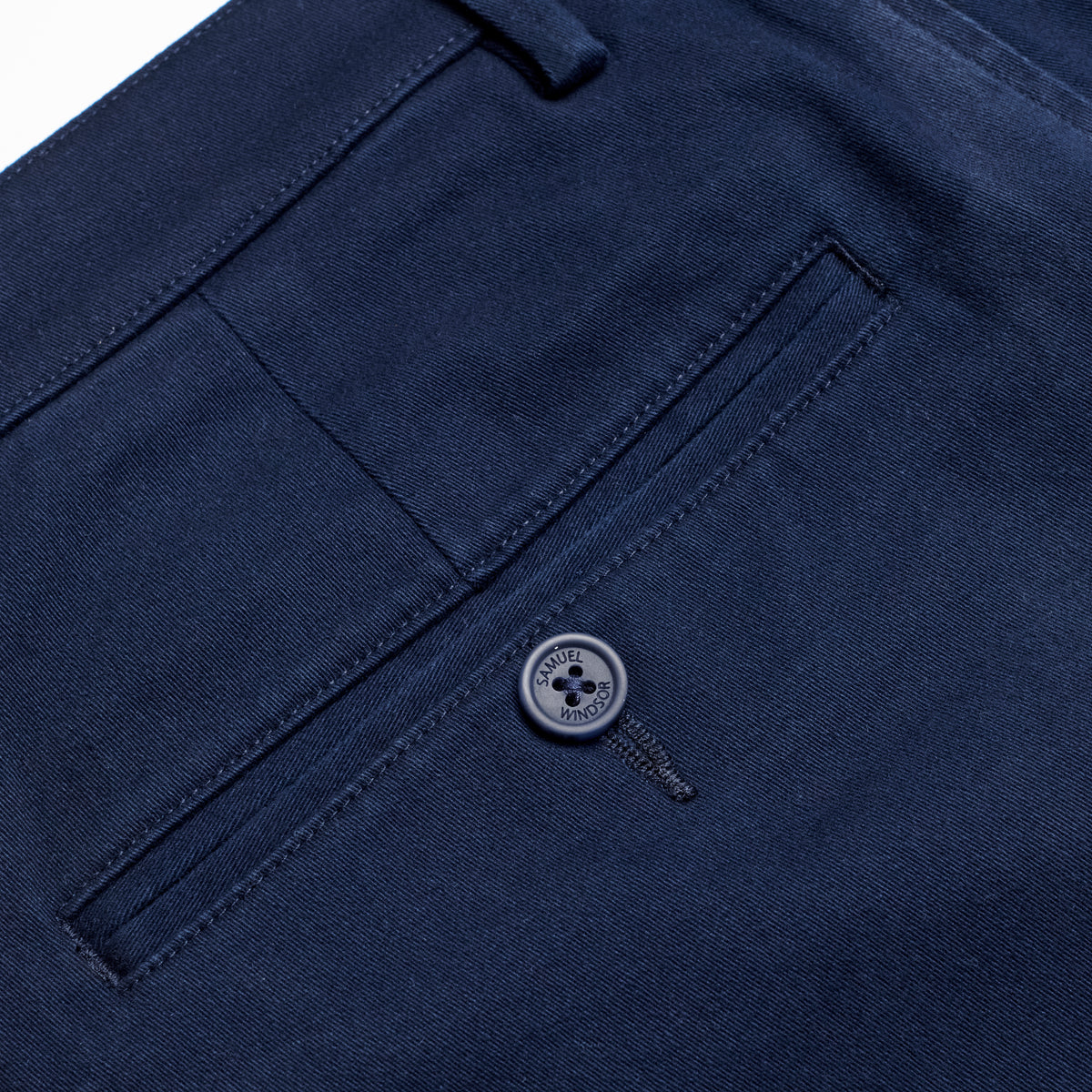 Flat Front Chino - Navy - Pocket Detail