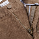 Corduroy Trousers - Taupe - Zip Detail