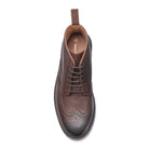 Country Brogue Boot - Bees Wax Brown - overhead view