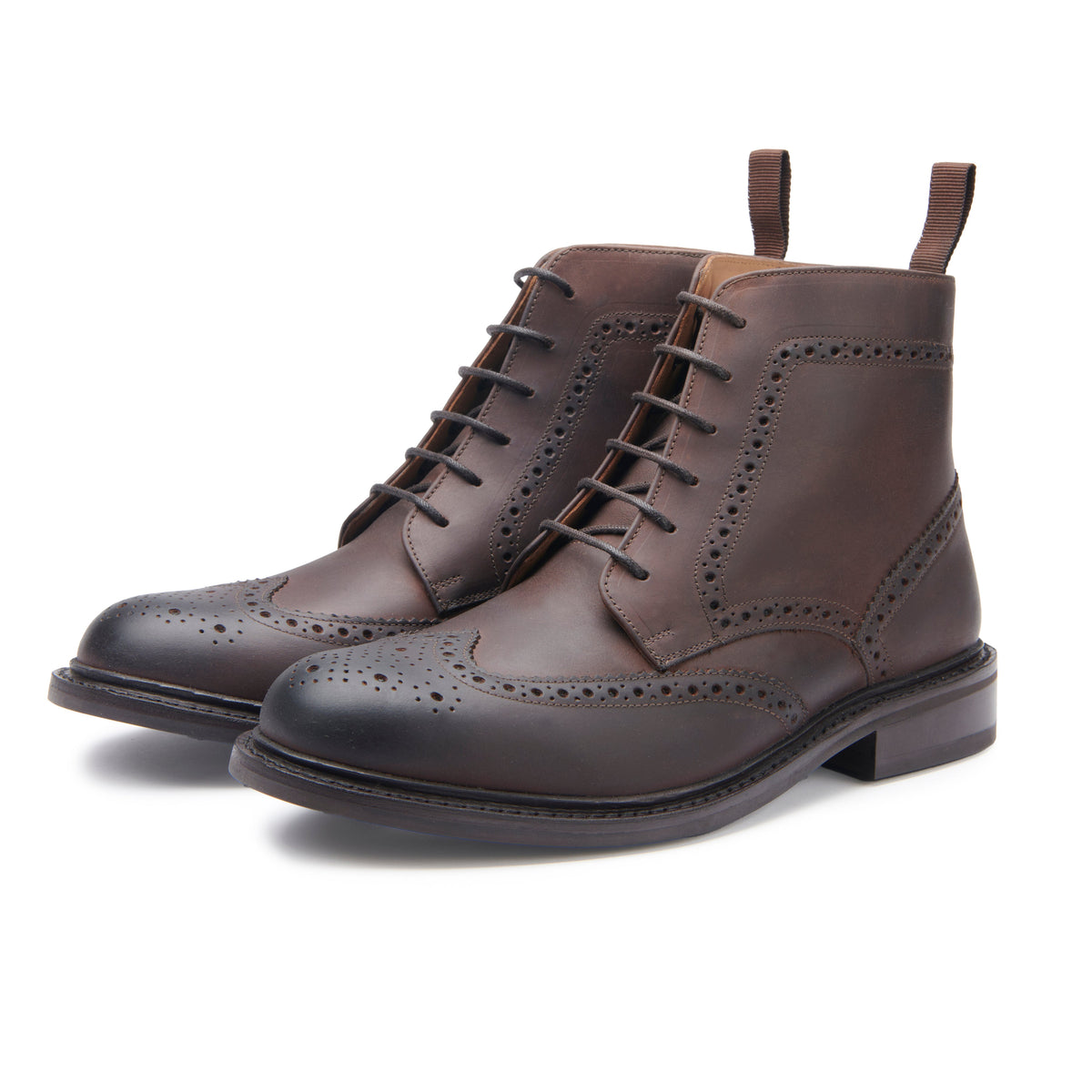 Country Brogue Boot - Bees Wax Brown - pair