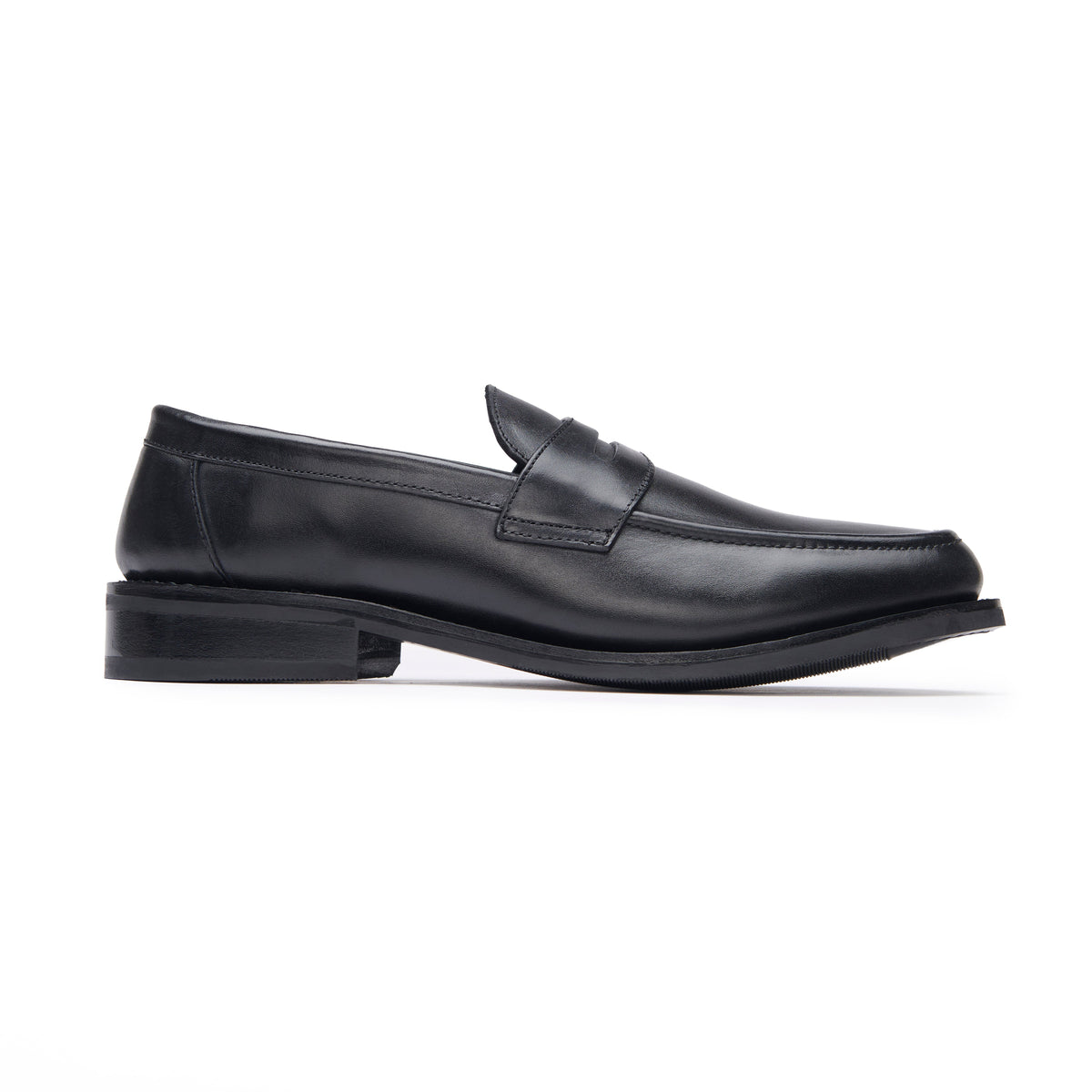 Penny Loafer - Black Rubber Sole (Regular Fit) - side view