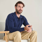 Knitted Polo - Navy - Lifestyle Front