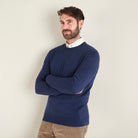 Crew Neck Jumper - Navy - Lifestyle Front