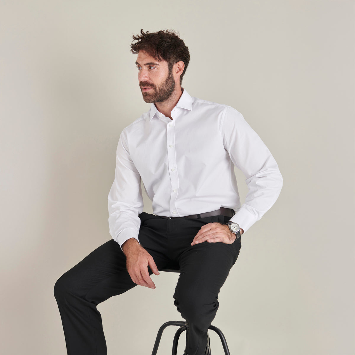 Formal White Shirt - White - Lifestyle Front
