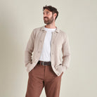 Knitted Cardigan - Taupe - Lifestyle Front