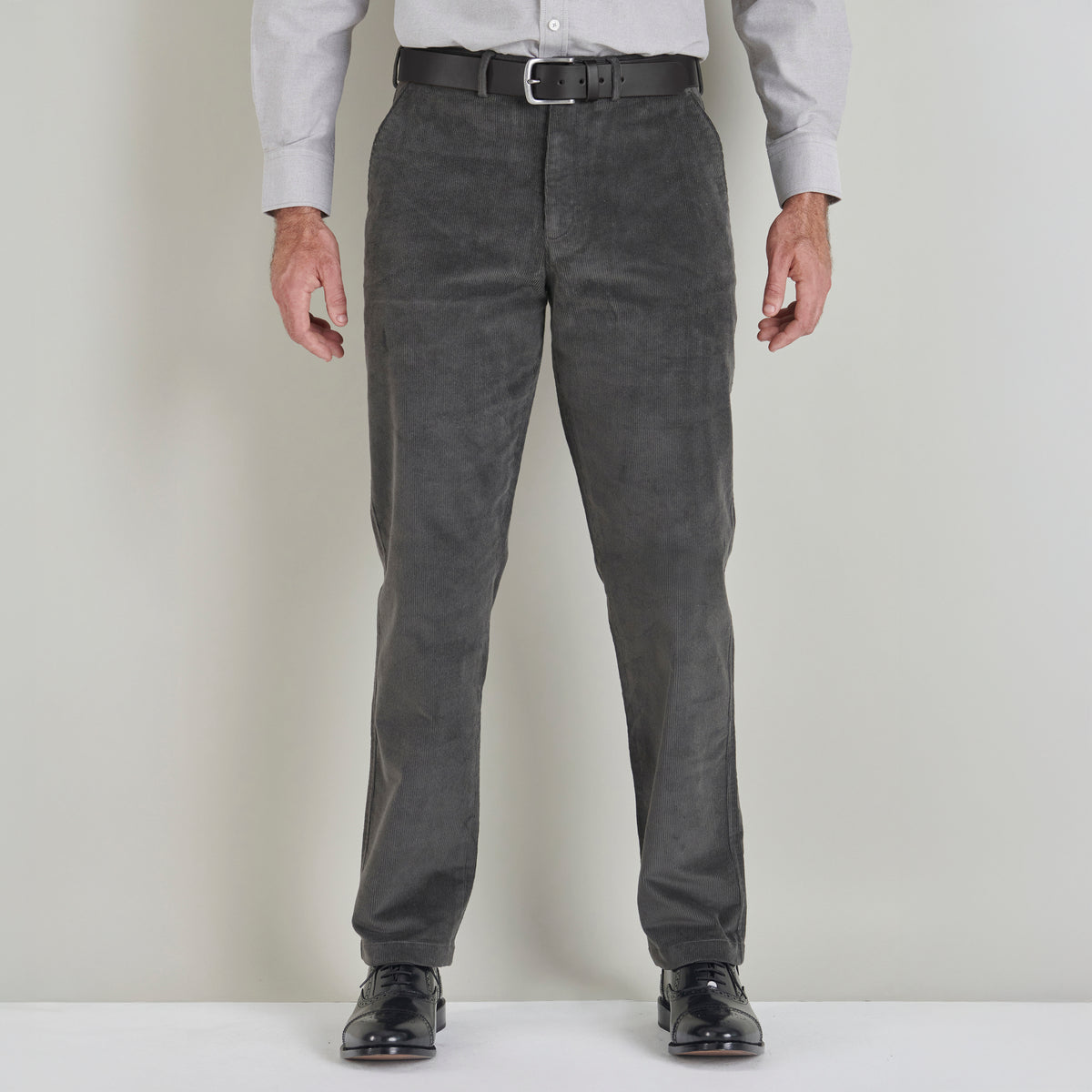Corduroy Trousers - Gunmetal - Lifestyle Front