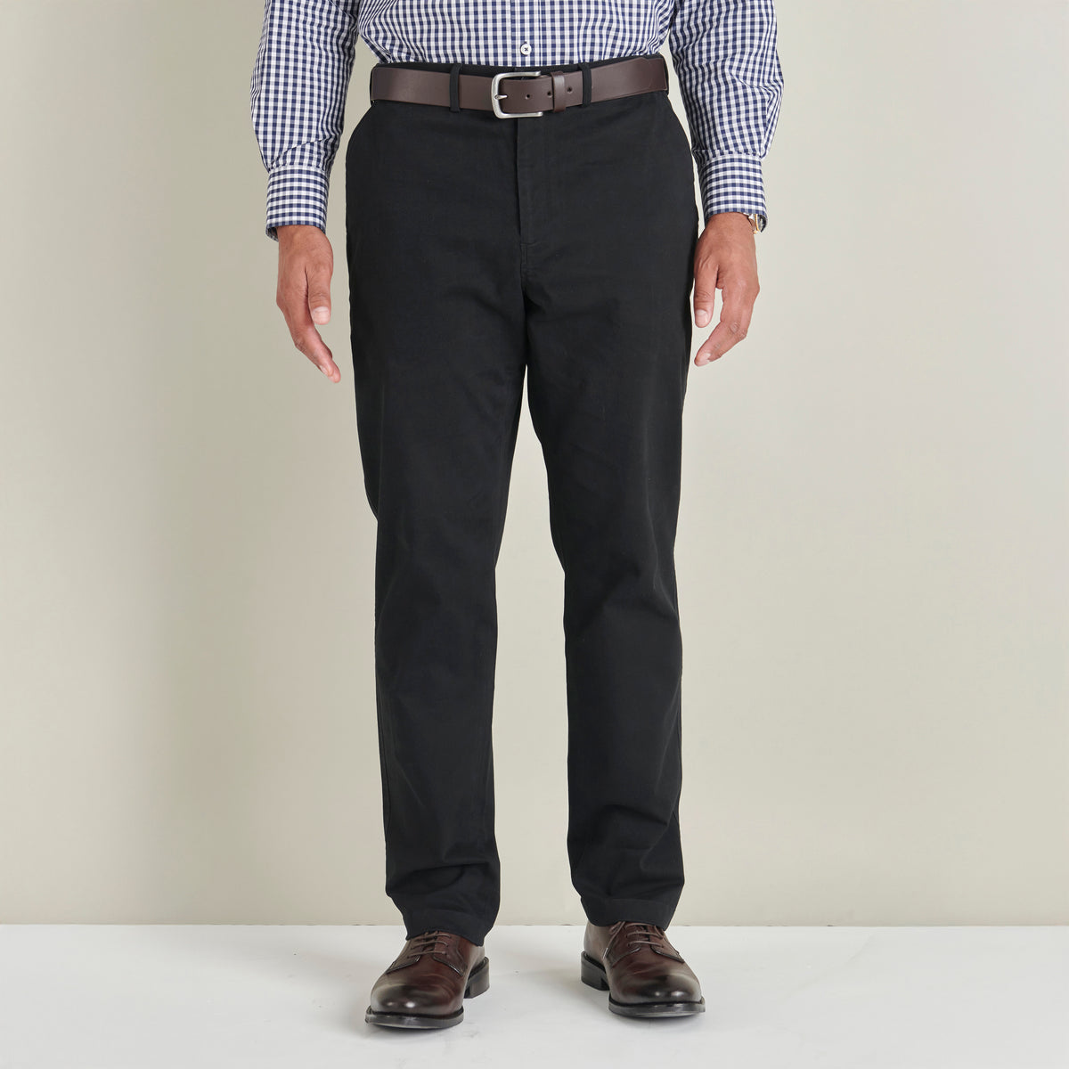 Flat Front Chino - Black - Lifestyle Front