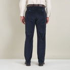 Corduroy Trousers - Navy - Lifestyle Back